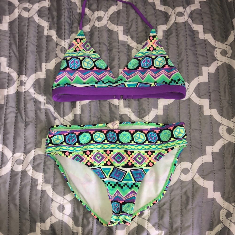 Op two piece triangle top bathing suit girls14-16